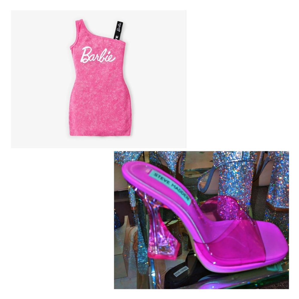Barbie Pink Dress and Steve Madden Pink Heels